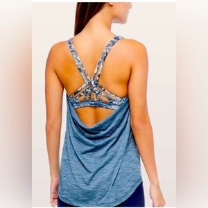 Lululemon moment to movement blue tank size 4